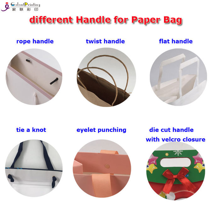 Eco - sacos de portador de papel amigáveis do papel dos serviços de impressão com punhos torcidos