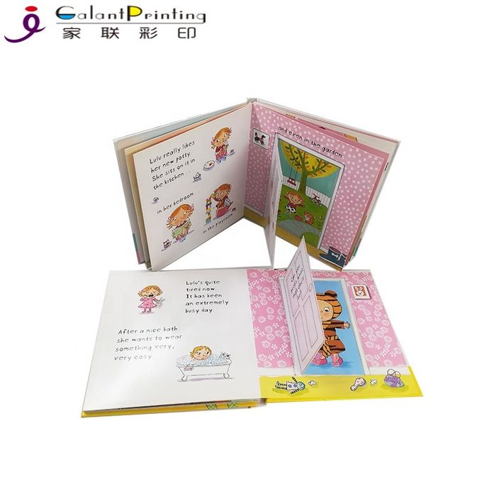 Livros feitos sob encomenda cortando educacionais do toque e da sensação do cartão da impressão do livro de capa dura