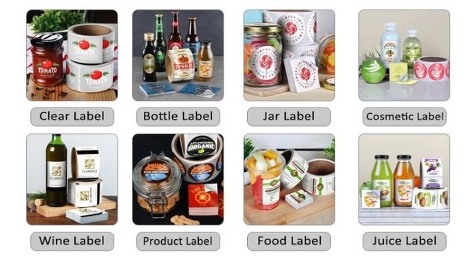 Etiquetas autoadesivas impressas impressão da etiqueta da etiqueta do produto comercial