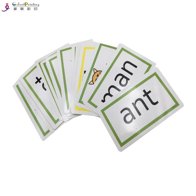 Forma lustrosa do costume dos cartões de jogo da criança dos serviços de impressão do cartão do revestimento