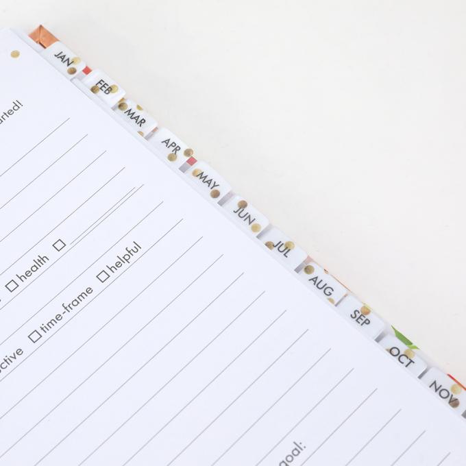 2024 Impressão personalizada Planeador semanal com separador laminado e cantos reforçados com ouro 6