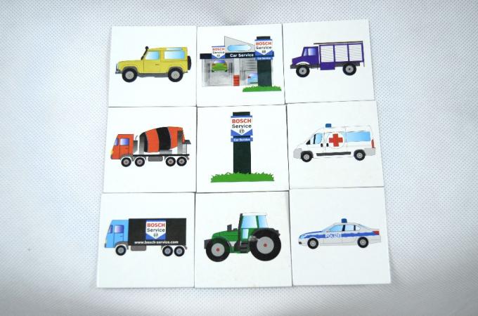 Desenhos personalizados Carros de transporte Educativo Memo Cartões de jogo para jovens e crianças em tamanho personalizado 1