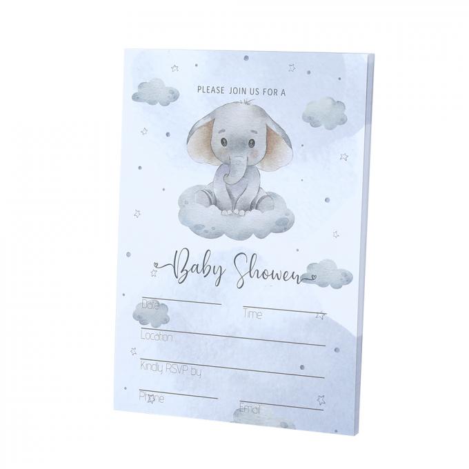 Dimensões personalizadas Cartões de festa e envelopes Convites de banho de bebê 8