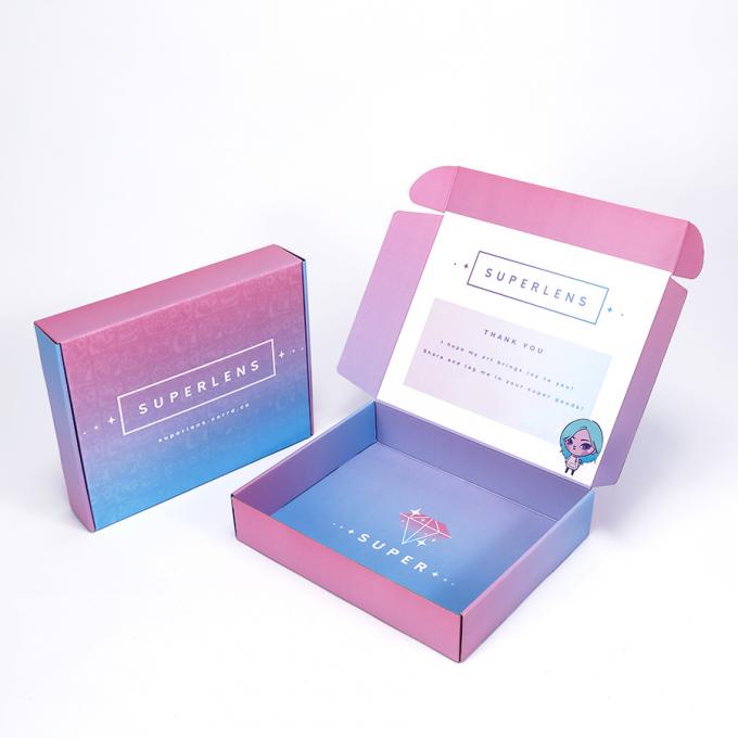 Encomenda personalizada Cosméticos cor-de-rosa duráveis Correios Embalagem corrugada Regalo Correios Caixa de Envio 9