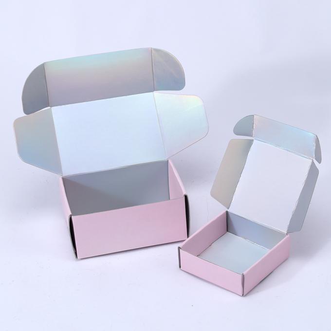 Cartão ondulado Logotipo personalizado de tinta de soja Impressa Caixa de correio holográfico a laser para perfumes 7