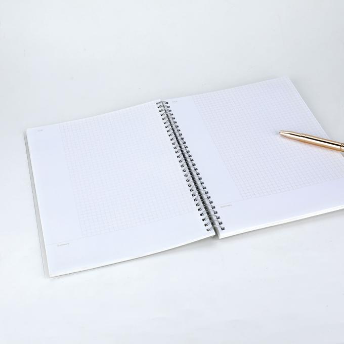 Logotipo personalizado Papel de escritório de ruleta larga Cadernos de escrita em espiral para estudantes com fechamento elástico 5