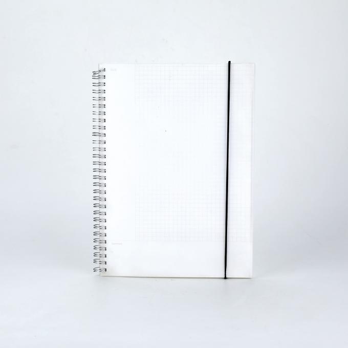 Logotipo personalizado Papel de escritório de ruleta larga Cadernos de escrita em espiral para estudantes com fechamento elástico 3