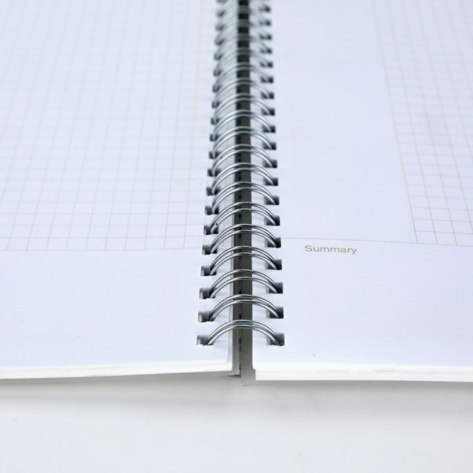 Logotipo personalizado Papel de escritório de ruleta larga Cadernos de escrita em espiral para estudantes com fechamento elástico 7