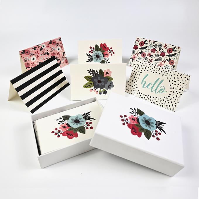 Impressão personalizada de cartões de agradecimento Flora com caixa UV e offset de impressão de película de laminação 3