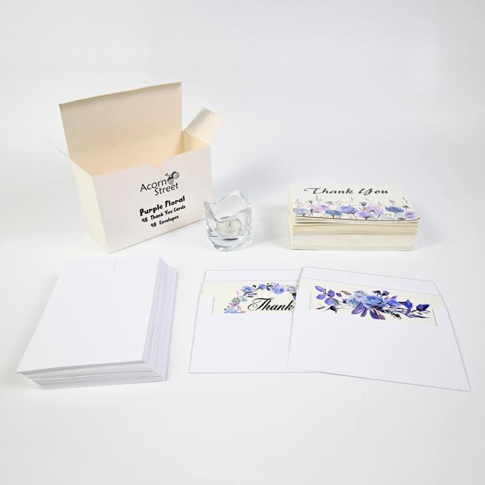 Custom 6 Design de cartão de boas-vindas de papel impresso com envelopes e caixa 4