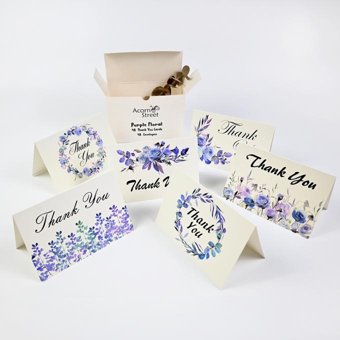 Custom 6 Design de cartão de boas-vindas de papel impresso com envelopes e caixa 5