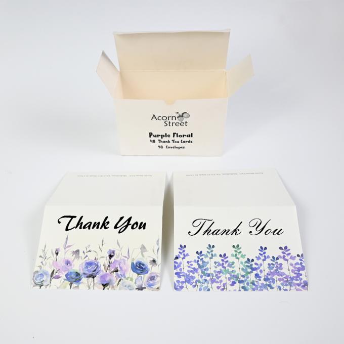 Custom 6 Design de cartão de boas-vindas de papel impresso com envelopes e caixa 7