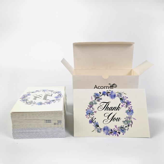 Custom 6 Design de cartão de boas-vindas de papel impresso com envelopes e caixa 8