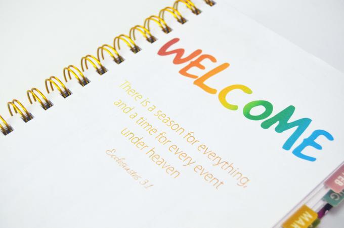 Componente de papel de offset A5 floral personalizado Espiral Notebook com 40-80 páginas internas 8