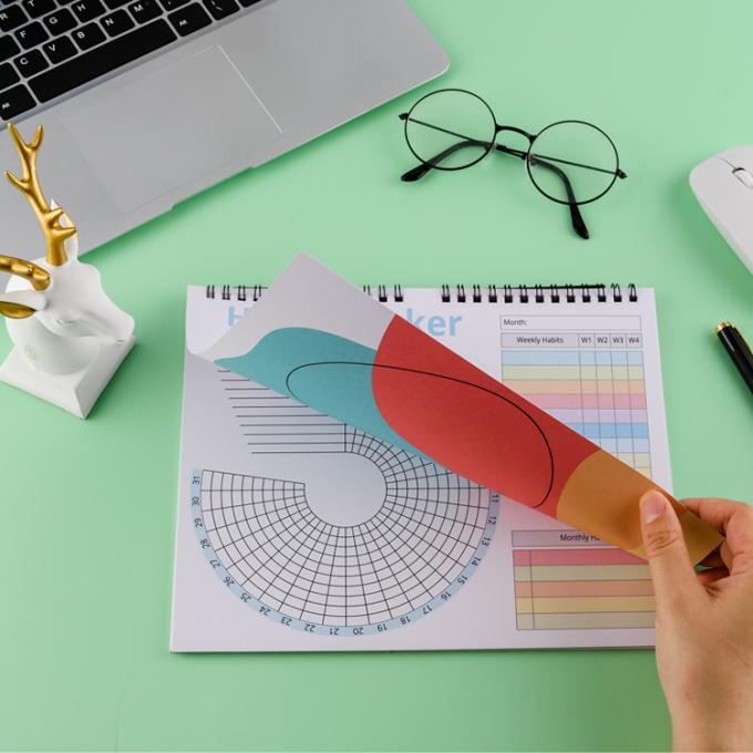 CMYK 2021-2022 A4 A5 Twin-Wire Binding Semanal Diário Planner Notebook Impressão 5