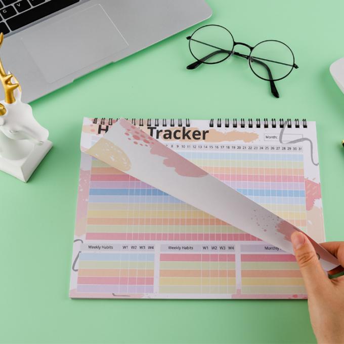 CMYK 2021-2022 A4 A5 Twin-Wire Binding Semanal Diário Planner Notebook Impressão 4