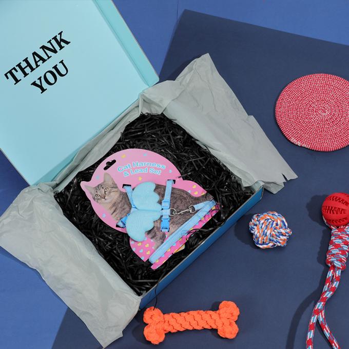 Caixa de papel corrugado em relevo personalizada para envio mensal de assinatura de brinquedos de cachorro e gato 7