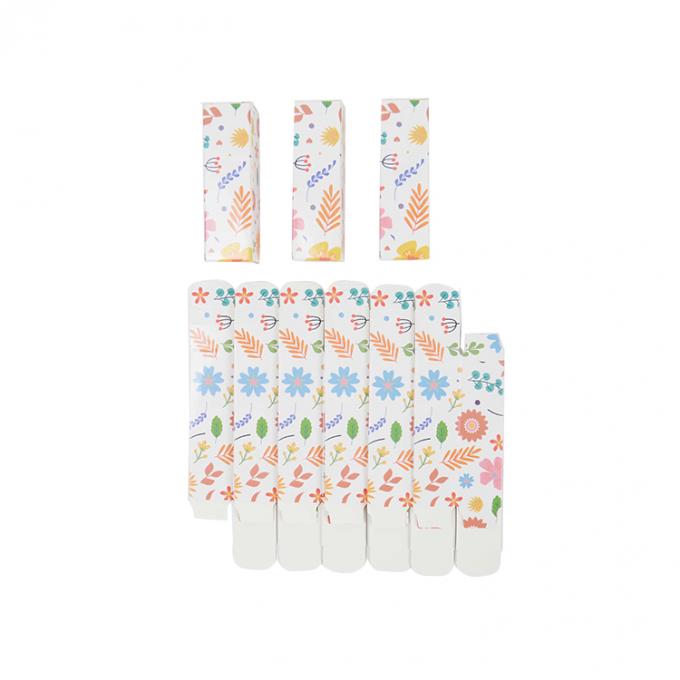 Logotipo personalizado Impresso Tub End Kraft Caixa de papel para cosméticos batom Lip Gloss embalagem 7