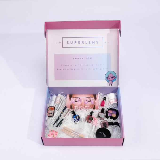 Caixas personalizadas de cores Logotipo embalagem Cartão Impresso Ropa Eco Cosméticos Flat de Envio Caixa de correio 11