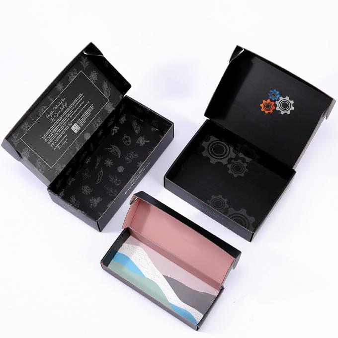 Caixa de extensão de cabelo de encomenda personalizada CMYK Cor Pantone Cor corrugada Caixa de correio de papelão 9