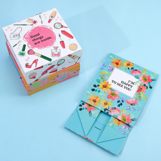 Logotipo personalizado Caixas de papel dobráveis ecológicas para roupas sapatos roupa interior Amostra grátis 7