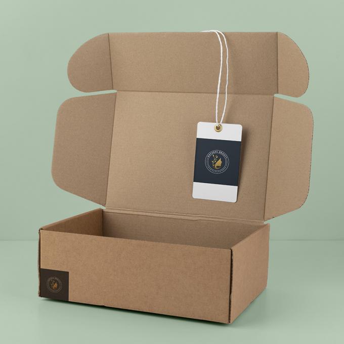 Logotipo de cartão personalizado Impresso Caixa Postal Corrugada de Envio Embalagem Caixa de Papel de Cartão dobrável 9