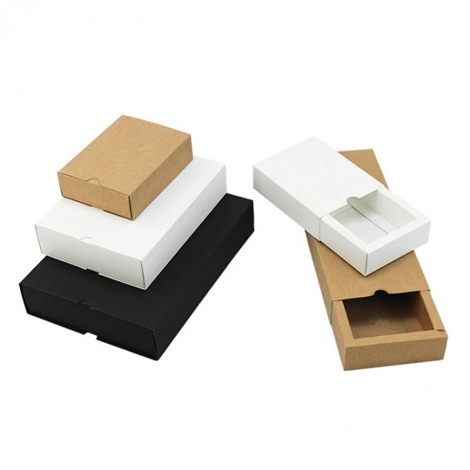 Logotipo personalizado reciclável embalagem de presente Kraft preto caixa de papelão para casamento favor 10