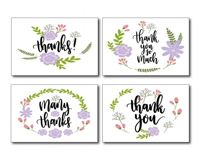 Cartão postal de cartão de papel para luxo a granel aquarela folhagem floral cartão de agradecimento 5