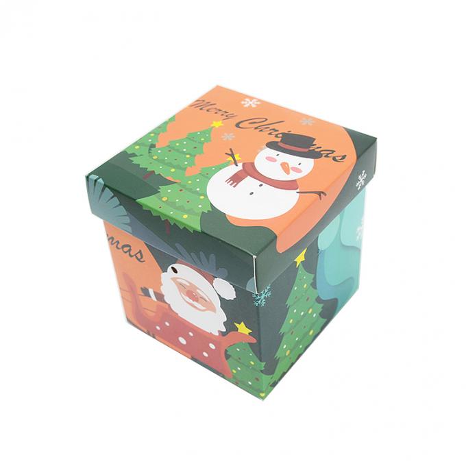 Caixa de presente de Natal com tampa feita de papel revestido em tamanho personalizado para embalagem de presentes 10