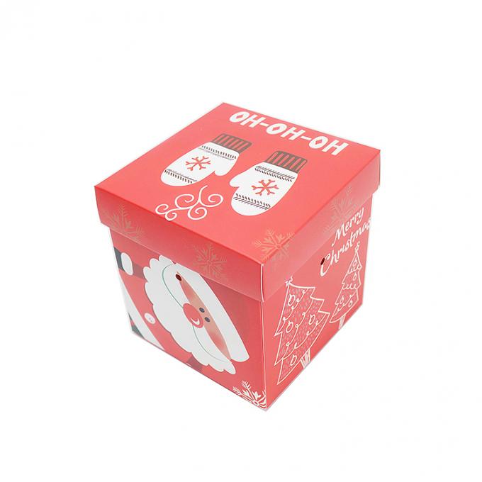 Caixa de presente de Natal com tampa feita de papel revestido em tamanho personalizado para embalagem de presentes 11