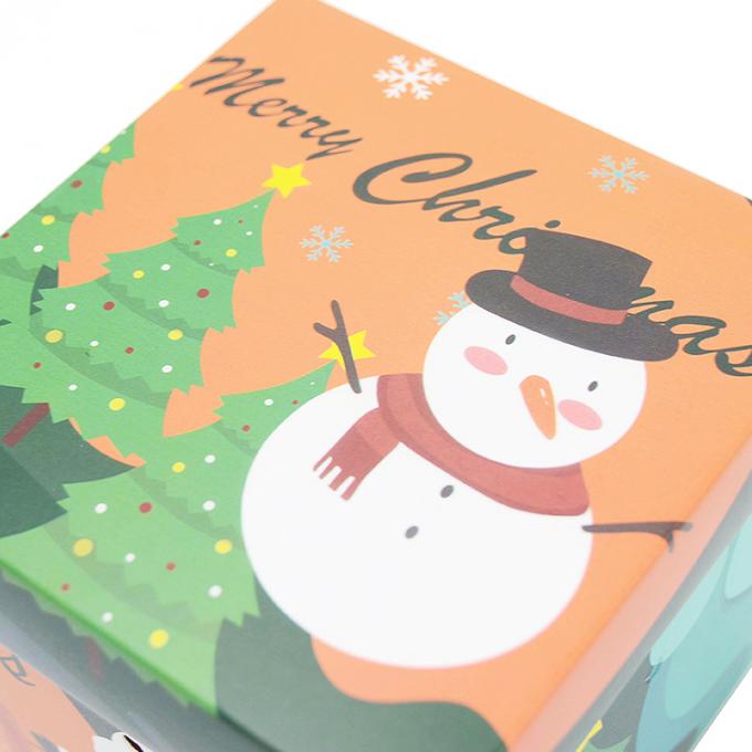 Caixa de presente de Natal com tampa feita de papel revestido em tamanho personalizado para embalagem de presentes 14
