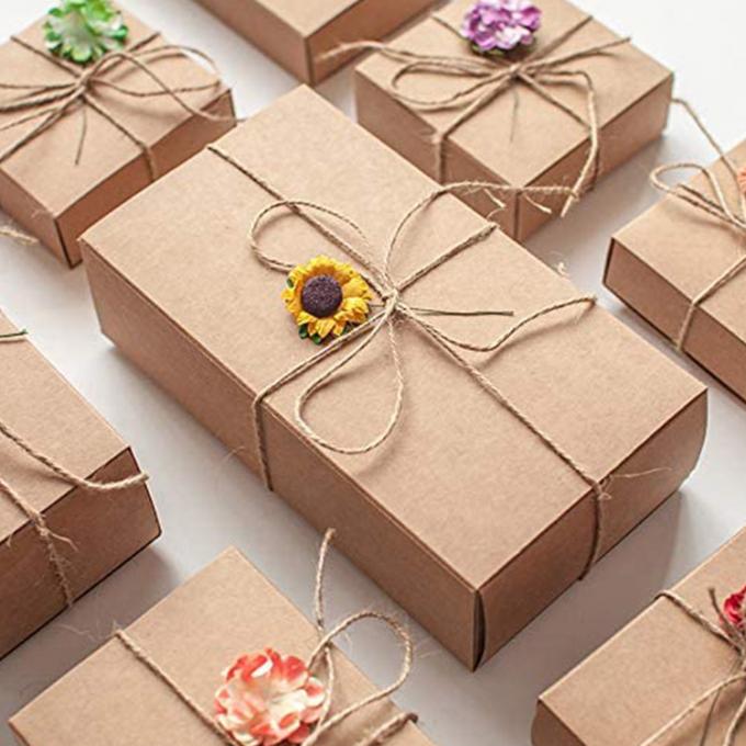 CMYK Logotipo personalizado Embalagem de presente de doces Caixa castanha Caixa de papel Kraft para símbolo do festival 6
