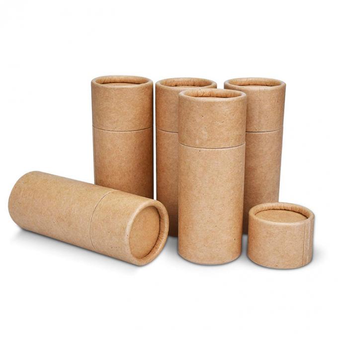 Caixa de embalagem de chá de logotipo personalizado reciclável Caixa de tubo de papel Kraft cilindro de presente 6