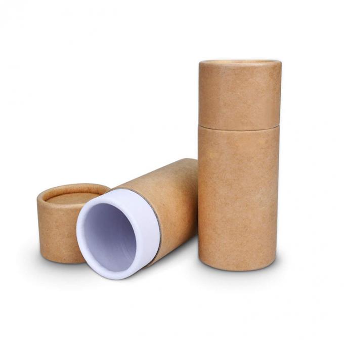 Caixa de embalagem de chá de logotipo personalizado reciclável Caixa de tubo de papel Kraft cilindro de presente 7