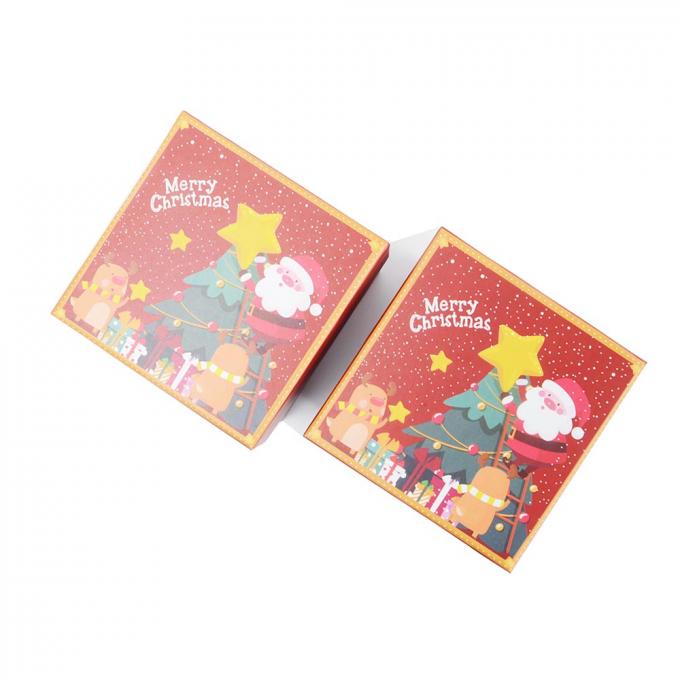 Luxo Logotipo personalizado de Natal Papel de presente Caixas de jóias para embalagem de colar de pulseira 5