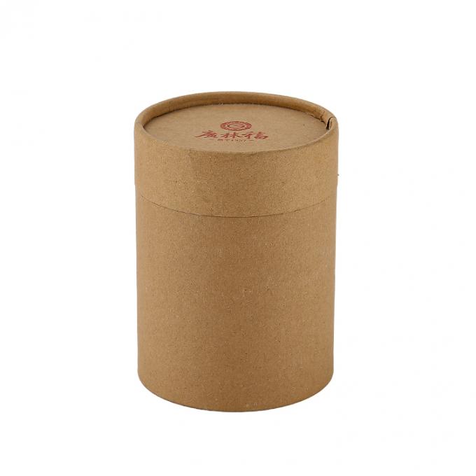 Logotipo personalizado Classificação alimentar Caixa de embalagem de cilindro reciclado Caixa de embalagem de papel Kraft Tubos de cartão CMYK 3