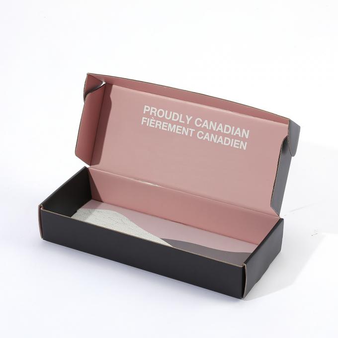 Caixa de extensão de cabelo de encomenda personalizada CMYK Cor Pantone Cor corrugada Caixa de correio de papelão 6