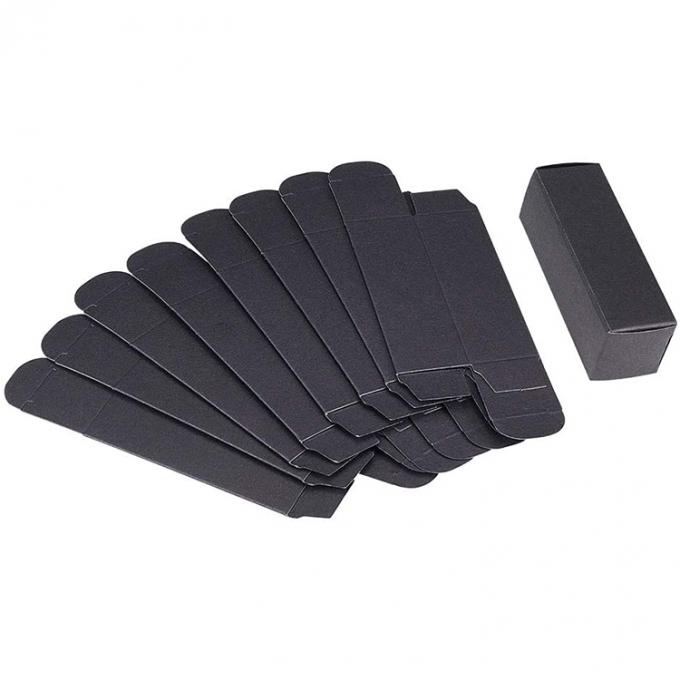 Cosméticos em branco preto personalizados Batom Brilhante embalagem Caixas de papel para tubo de batom 3