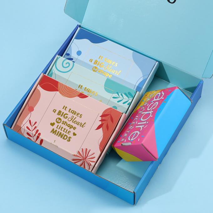 CMYK Papel personalizado embalagem maquiagem caixa de correio cartão cartão cartão corrugado caixas de envio cosméticos com logotipo 8
