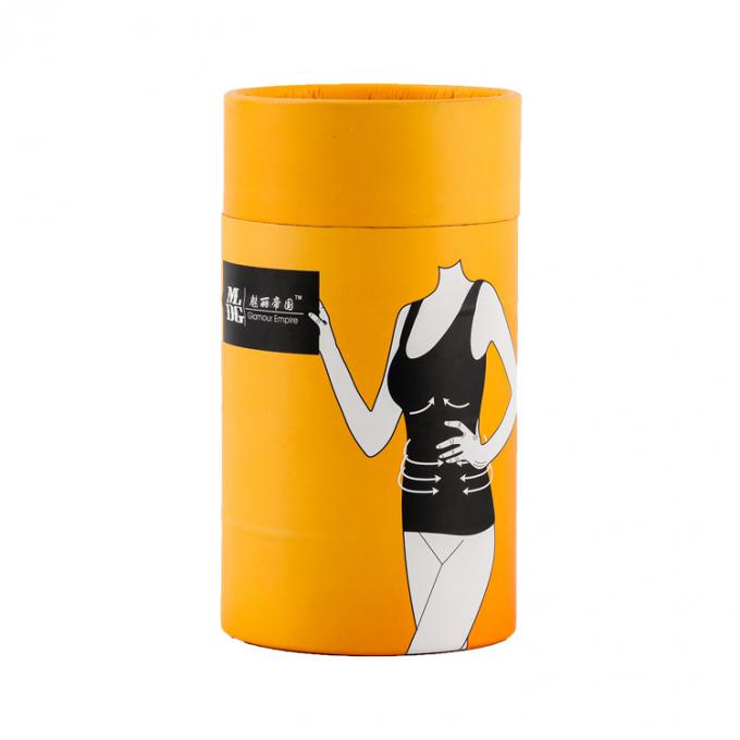 CMYK Cor Pantone Design personalizado Caixa de embalagem de tubos de papel cilindro para roupas 1