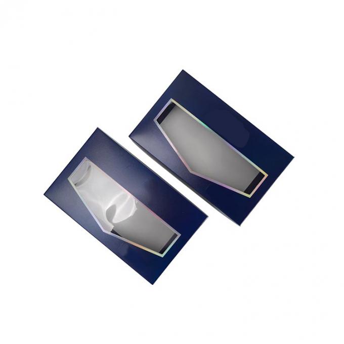 Calcetins para homens impressos Roupas íntimas Embalagem Caixa-presente com janela transparente CMYK Cor Pantone 1