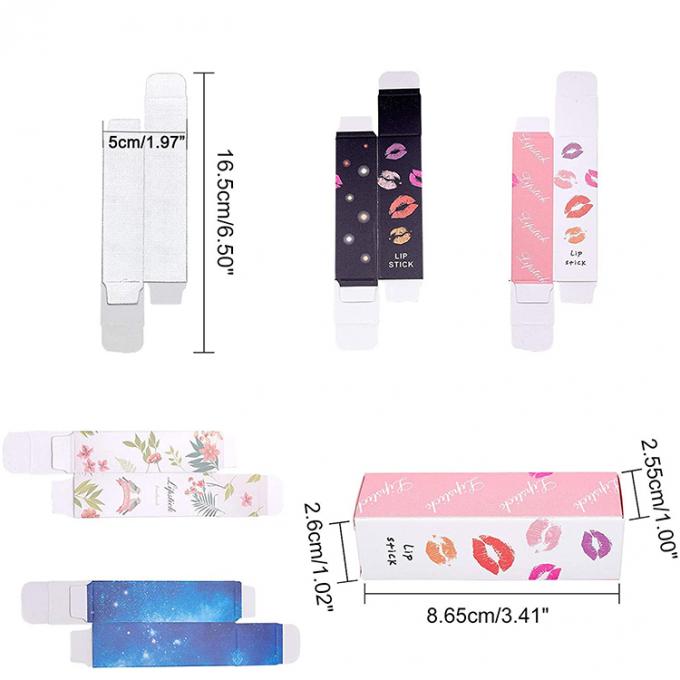 Logotipo Logotipo personalizado Caixas de batom Diy Reutilizáveis Gloss de Lábios Caixa de armazenamento de tubos de papel cosmético 1