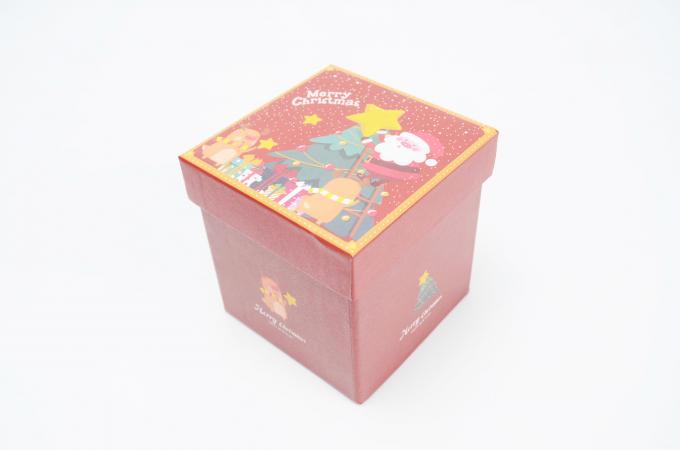Material da caixa de estande de retalho Embalagem de Natal Caixa de presente com tampa e base de papel personalizados 7