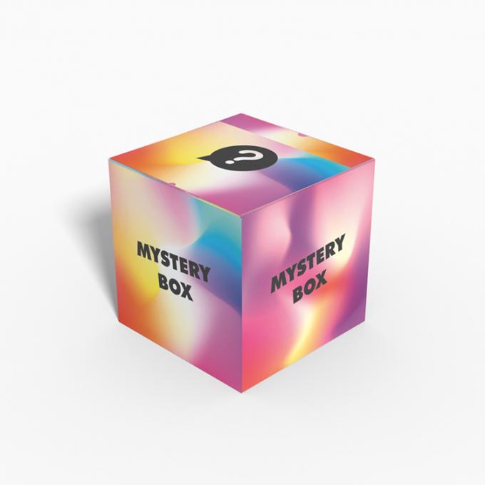 Personalizado Plexável Presente Sorte Secreto Caja Misteriosa Caixa Papel Inovador Embalagem Vazia 6