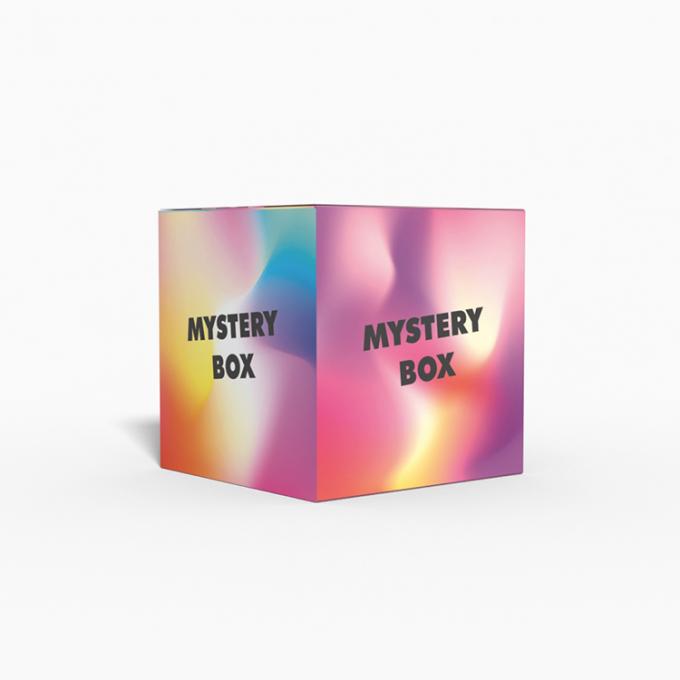 Personalizado Plexável Presente Sorte Secreto Caja Misteriosa Caixa Papel Inovador Embalagem Vazia 7