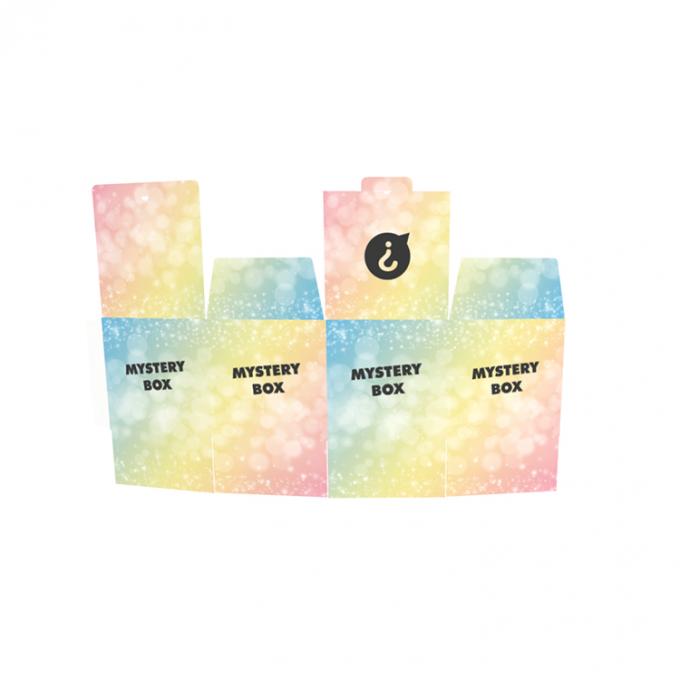 Logotipo personalizado Papel revestido em cores Impressão de surpresa Embalagem de presente Caixa misteriosa dobrável 5