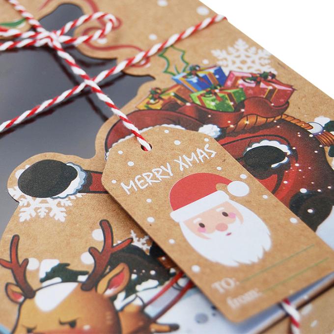Caixa de presente de biscoitos de donut de Natal com janela clara personalizada e atraente 4