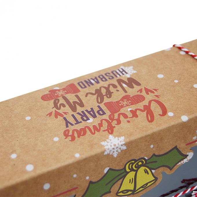 Caixa de presente de biscoitos de donut de Natal com janela clara personalizada e atraente 5