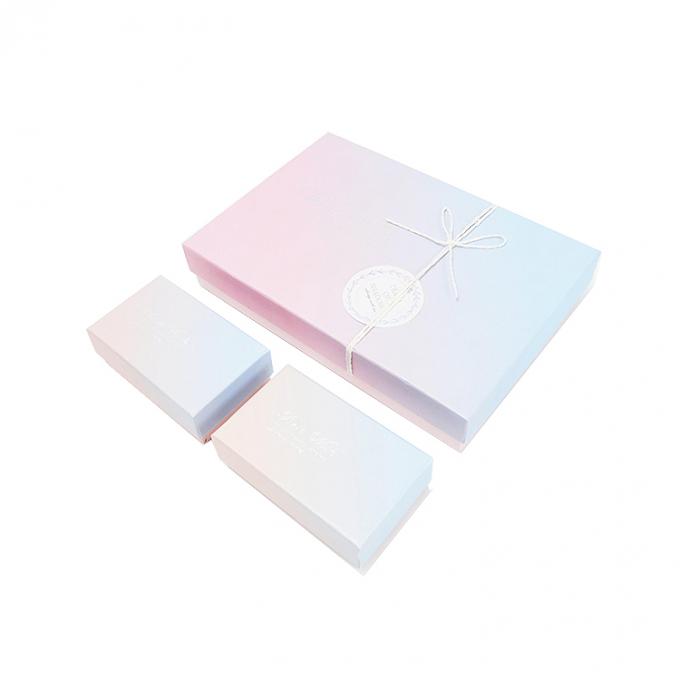 Embalagens personalizadas de cartão rosa doces cosméticos maquiagem papel de jóias embalagem de presente caixas com logotipo 0