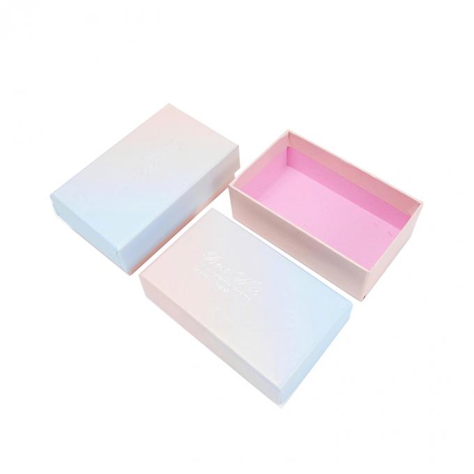 Embalagens personalizadas de cartão rosa doces cosméticos maquiagem papel de jóias embalagem de presente caixas com logotipo 2